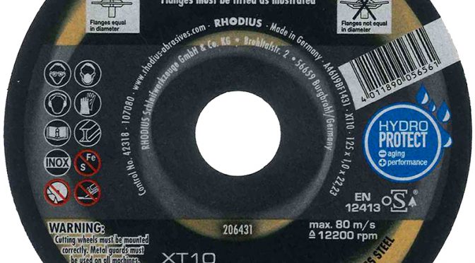 Rhodius 125mm Cutting Disc XT10