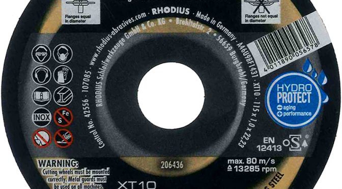 Rhodius 115mm Cutting Disc XT10