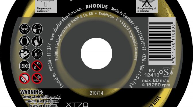 Rhodius 100mm Cutting Disc XT70