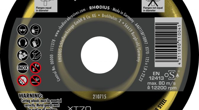 Rhodius 125mm Cutting Disc XT70