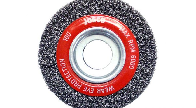 Josco 100mm x 25mm Multi-Bore Crimped Wheel Brush